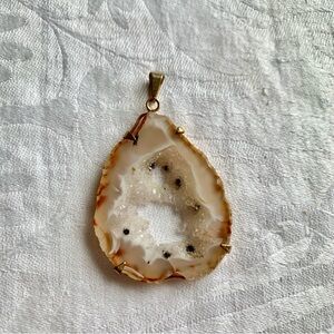 Agate Geode Slice Pendant